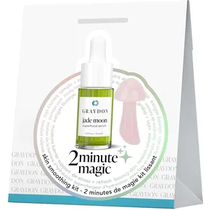 2 Minute Magic Skin Smoothing Set with Jade Moon Serum & Rose Quartz Gua Sha for Radiant Skin