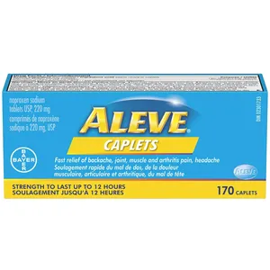 ALEVE Pain Relief - Fast-Acting 220mg Naproxen Sodium Caplets for Joint, Muscle, Headache Relief