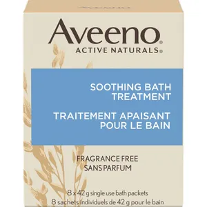 AVEENO Soothing Bath Treatment, 8 Pack of 42g â€“ Relief for Itchy, Dry, Irritated Skin