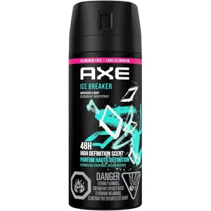 AXE Ice Breaker Deodorant Body Spray for Men - 48 Hours Odour Protection, Mandarin & Mint
