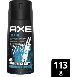 AXE Ice Chill Deodorant Body Spray for Men - 113 GR - Fresh Iced Mint & Lemon Scent, 48-Hour Protection