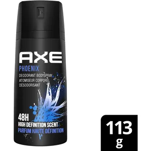 AXE Phoenix Men's Deodorant Body Spray, 113g - Long Lasting Odour Protection with Dual Action Formula