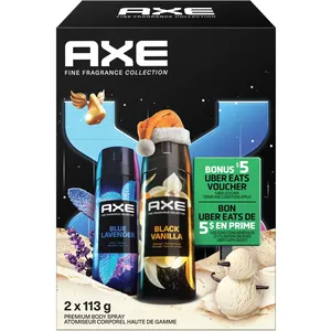 AXE Premium Body Spray Gift Pack for Men - Blue Lavender & Black Vanilla - 72H Freshness