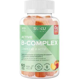 Active B-Complex Gummies with Vitamin C for Healthy Hair, Skin, Nails & Energy Metabolism