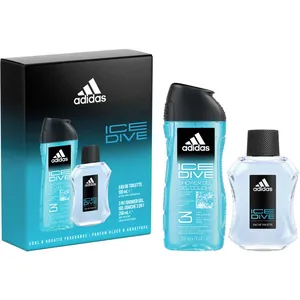 Adidas Ice Dive Giftset for Men - Eau de Toilette & Shower Gel with Peppermint & Grapefruit
