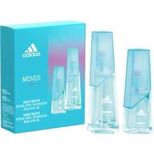 Adidas Moves Eau de Toilette Gift Set for Her - Refreshing Floral Fragrance in 15ml & 30ml Sizes