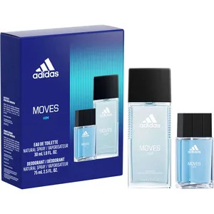 Adidas Moves for Him Giftset - Eau de Toilette & Deo Natural Spray - Fresh & Aromatic Scent