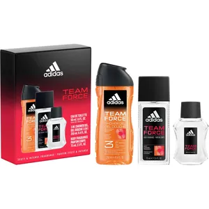 Adidas Team Force Giftset: Eau de Toilette, Shower Gel & Deo Natural Spray for Brotherhood Vibe