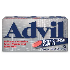 Advil Extra Strength Caplets 400 Mg Ibuprofen, Fast Pain Relief for Headaches, 72 Count
