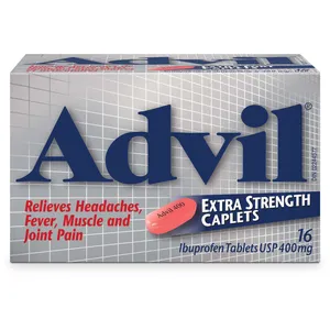 Advil Extra Strength Caplets 400 mg, 16 Count - Fast Pain Relief for Headaches, Back Pain, Fever