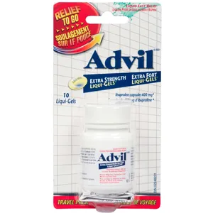 Advil Extra Strength Ibuprofen Capsules 400 mg - 10 Liqui-Gels for Fast Pain Relief