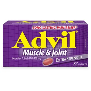 Advil Muscle and Joint Extra Strength Caplets, 400 mg Ibuprofen, 72 Count for Inflammation Pain Relief