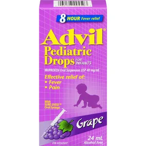 Advil Pediatric Drops for Infants Grape Flavor, 24 mL - Pain & Fever Relief for Ages 4 Months to 3 Years