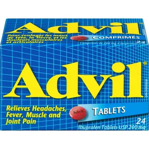 Advil Regular Strength Ibuprofen Tablets 200 mg for Headaches and Pain Relief, 24 Count