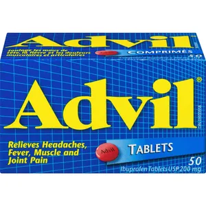 Advil Regular Strength Ibuprofen Tablets, 200 mg, 50 Count for Headaches and Pain Relief