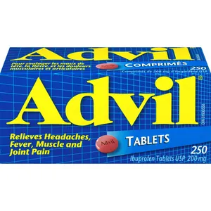 Advil Regular Strength Ibuprofen Tablets for Fast Pain Relief, 200 mg, 250 Count