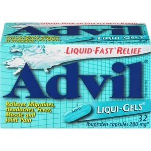 Advil Regular Strength Liqui-Gels 200 mg for Headaches & Pain Relief, 32 Count, Fast Acting