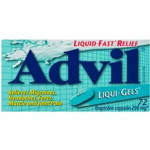 Advil Regular Strength Liqui-Gels 200 mg for Headaches and Pain Relief, 72 Count