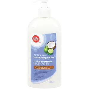 After Sun Moisturizing Lotion - Lime & Coconut Scent with Aloe Vera and Butters for Hydration