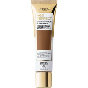 Age Perfect Radiant Hydrating Serum Foundation Chestnut 140 for Mature Skin with Flawless Coverage