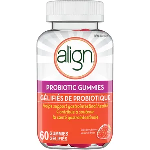 Align Probiotic Gummies Strawberry Flavor 60ct - #1 Doctor Recommended for Gut Health