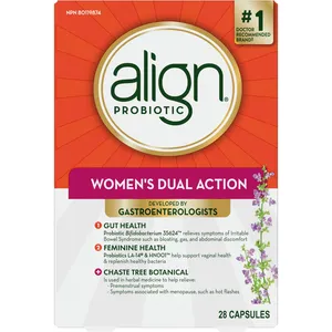 Align Women's Dual Action Probiotic - Gut & Vaginal Health, Relief from IBS Symptoms, Chaste Tree