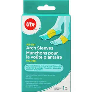 All Gel Arch Sleeves for Plantar Fasciitis - Washable & Reusable, One Size Fits Most