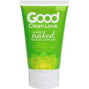 Almost Naked Organic Personal Lubricant - 95% Organic, Safe & Effective, Condom Compatible
