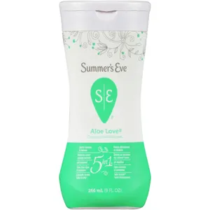 Aloe Love Cleansing Wash - Summer's Eve 5 in 1, pH-Balanced, Dyes & Parabens Free, Gynecologist Tested
