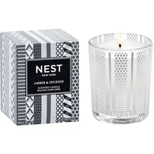 Amber & Incense Votive Candle by NEST New York - Exotic Black Amber, Frankincense & Cedar Scent
