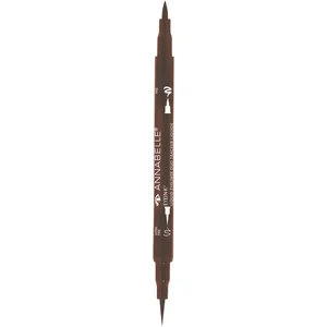 Annabelle Eyeink2 Liquid Eyeliner Duo - Brown, Long-Lasting, Waterproof, Smudge-Proof, Glossy Finish