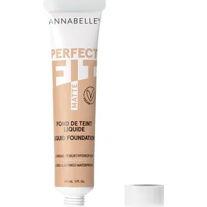 Annabelle Perfect Fit Foundation 200 Natural Medium - Vegan, Waterproof, Hydrating, Matte Finish