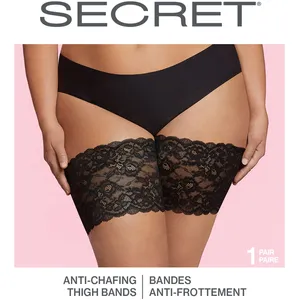 Anti-Chafing Lace Thigh Band - Comfortable Fit, Silicone Bands, Lightweight Stretch Lace, Size L