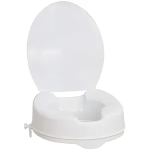 Aquasense 4" Raised Toilet Seat with Lid - Comfortable, Durable, Easy Installation for Seniors