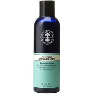 Aromatic Shower Gel with Organic Geranium & Lavender Essential Oils - 99.7% Natural, 50% Organic
