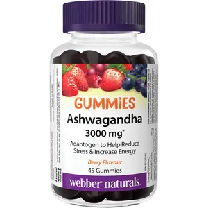 Ashwagandha Gummies Berry - Vegan-Friendly Herbal Support for Energy & Memory, 200mg Extract