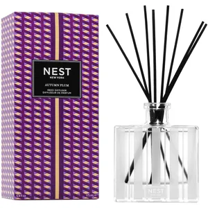 Autumn Plum Reed Diffuser - 90-Day Continuous Fragrance with Wild Plum, Cinnamon, Patchouli & Cashmere
