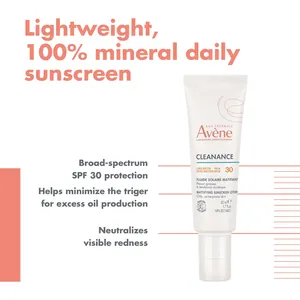 AvÃ¨ne Cleanance SPF 30 Mattifying Sunscreen Lotion for Redness Control & UV Protection