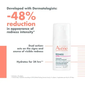 Avène Redness Expert Soothing Moisturizing Cream for Sensitive Skin - 24-Hour Hydration