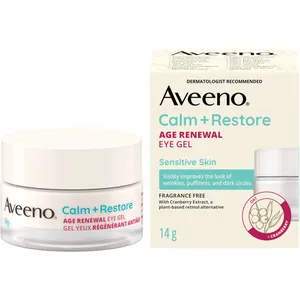 Aveeno Calm + Restore Age Renewal Eye Gel - 14g Hydrating Treatment for Puffiness and Wrinkles