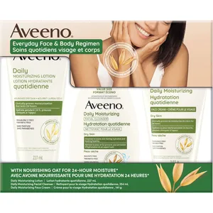 Aveeno Daily Moisturizing Holiday Pack with Face Cream, Face Wash & Lotion - Perfect Skin Care Gift