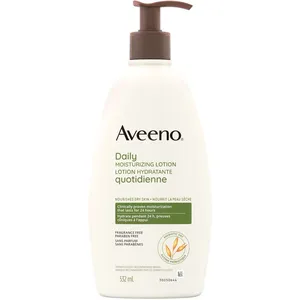 Aveeno Daily Moisturizing Lotion 532ML Pump Bottle - 24-Hour Hydration, Fragrance-Free Formula