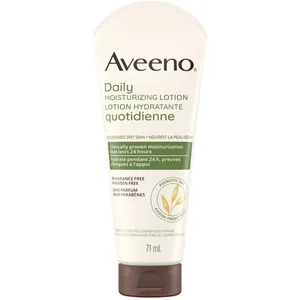 Aveeno Daily Moisturizing Lotion 71ml - Fragrance Free, Nourishing Body Lotion for Healthy Skin