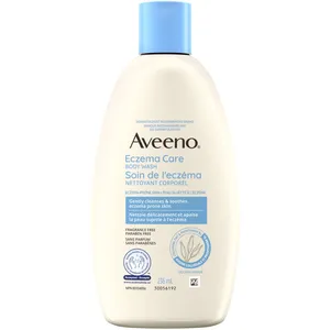 Aveeno Eczema Care Body Wash 236 mL, Fragrance-Free for Sensitive Skin, Gentle Cleansing Formula