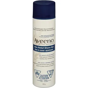 Aveeno Skin Relief Shave Gel 198g - Soothes Dry Skin, Prevents Razor Burn & Irritation, Fragrance-Free