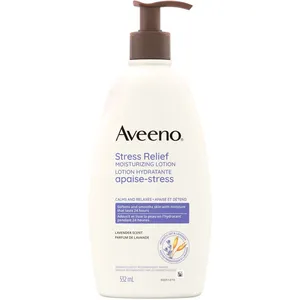 Aveeno Stress Relief Moisturizing Lotion 532ml with Lavender & Oats for Soft, Smooth Skin