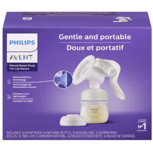 Avent Manual Breast Pump SCF430/03 - Portable Gentle Pump with Natural Motion Technology