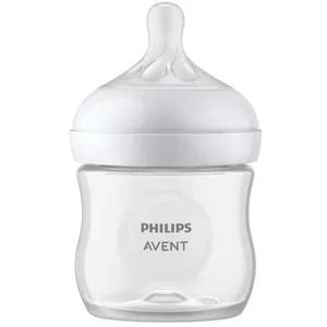 Avent Natural Baby Bottle 4oz with Natural Response Nipple - BPA Free, Easy to Clean, Anti-colic