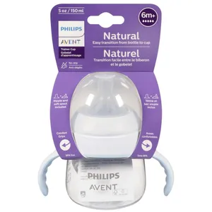 Avent Natural Trainer Sippy Cup 5oz with Natural Response Nipple & Soft Spout, Clear - SCF263/01