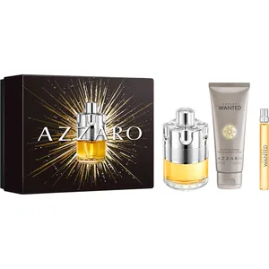Azzaro Wanted Eau de Toilette Holiday Set - 100ml Cologne, 75ml Shampoo, 10ml Travel Spray